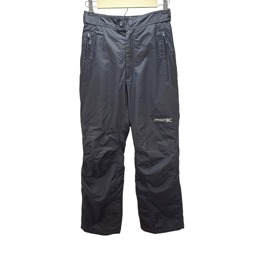 Spyder Ski Pants Xscap Sz 4 Black Insulated Snow Pants Thinsulate Entrant GII